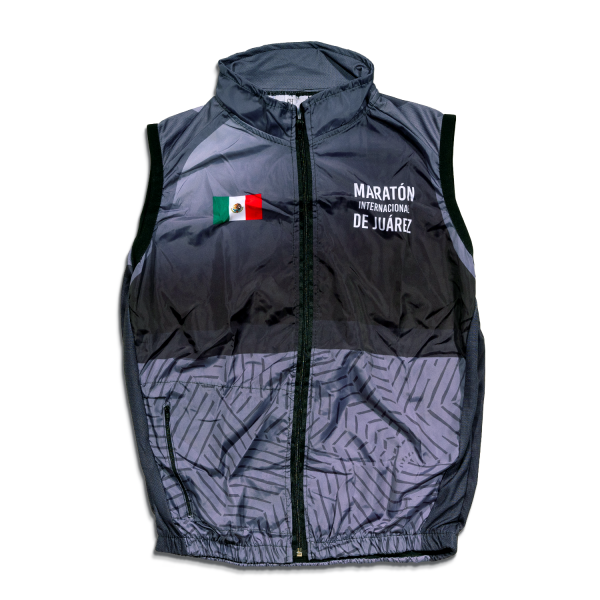 Chaleco negro y gris