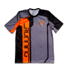 PC11H01 Playera de manga corta para caballero de la onceava edición del maratón. Gris con detalles en naranja