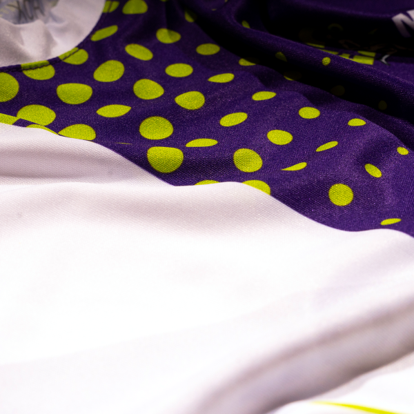 Playera de manga corta de la doceava edición del maratón, unisex, Diseño de tonos morados