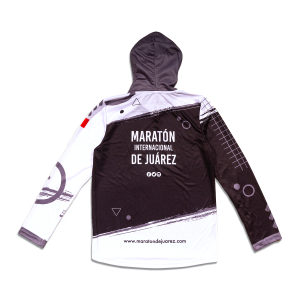 Playera Manga Larga Blanco y negro para caballero