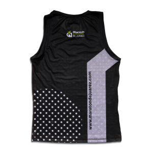 Playera de tirantes para caballero color negra con puntos blancos