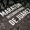 Playera de tirantes para dama del maratón. Color negro y diseño en gris