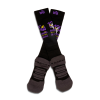 SL12U02 Calcetines de compresión de la doceava edición del maratón. Color negro con detalles en morado