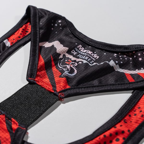 Tirantera para dama en color negro con rojo