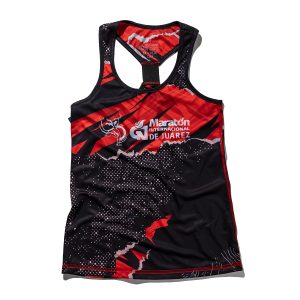 merch14Maraton (24) Tirantera para dama en color negro con rojo