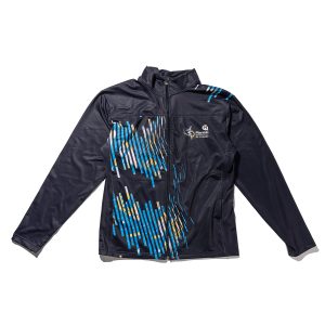 merch14Maraton (47) Chamarra negra con detalles azules y zipper