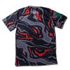 Playera negra con gris y rojo unisex